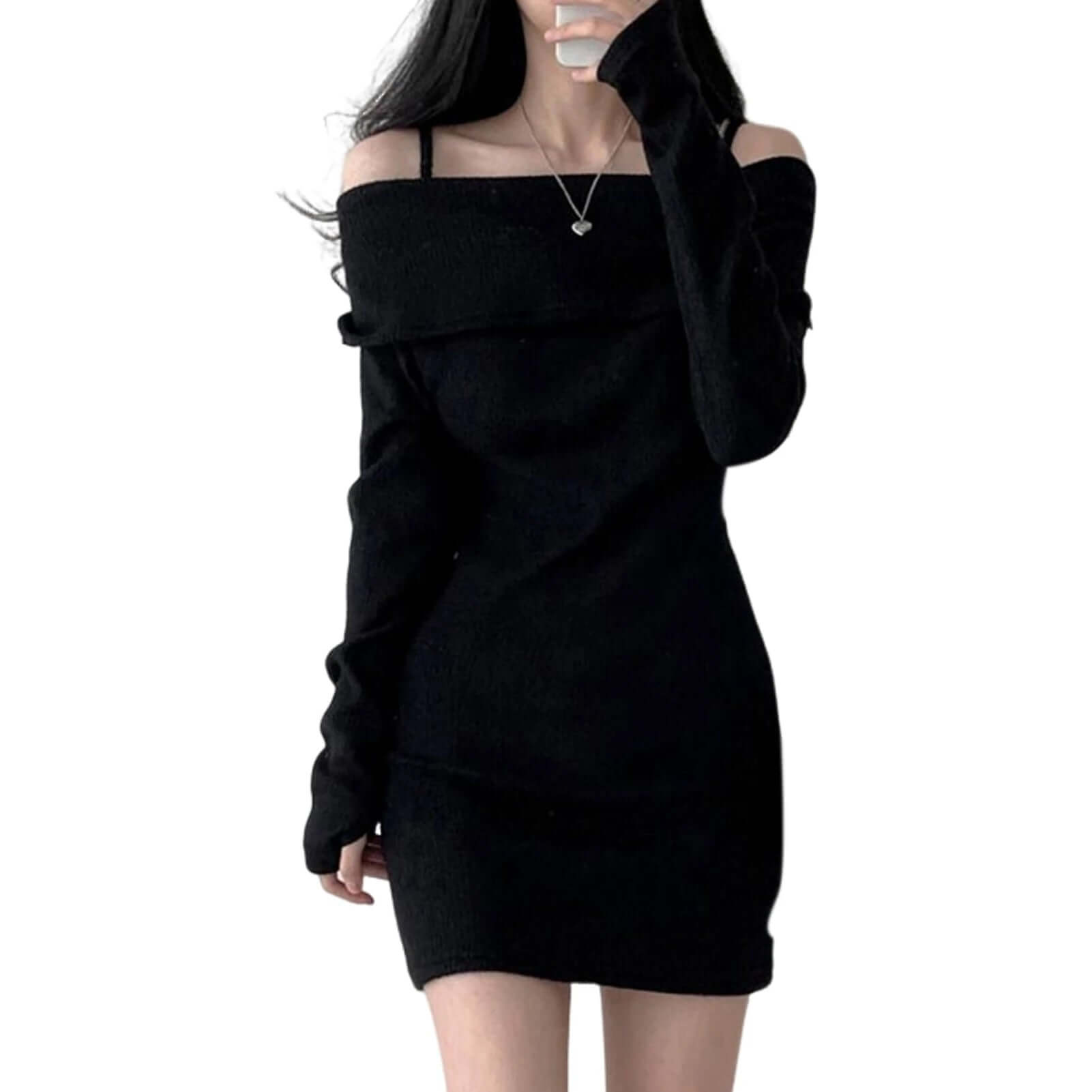 Women’s Cold Shoulder Sweater Dress