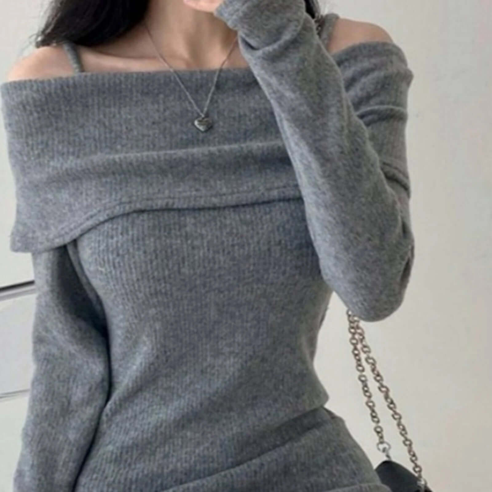 Women’s Cold Shoulder Sweater Dress