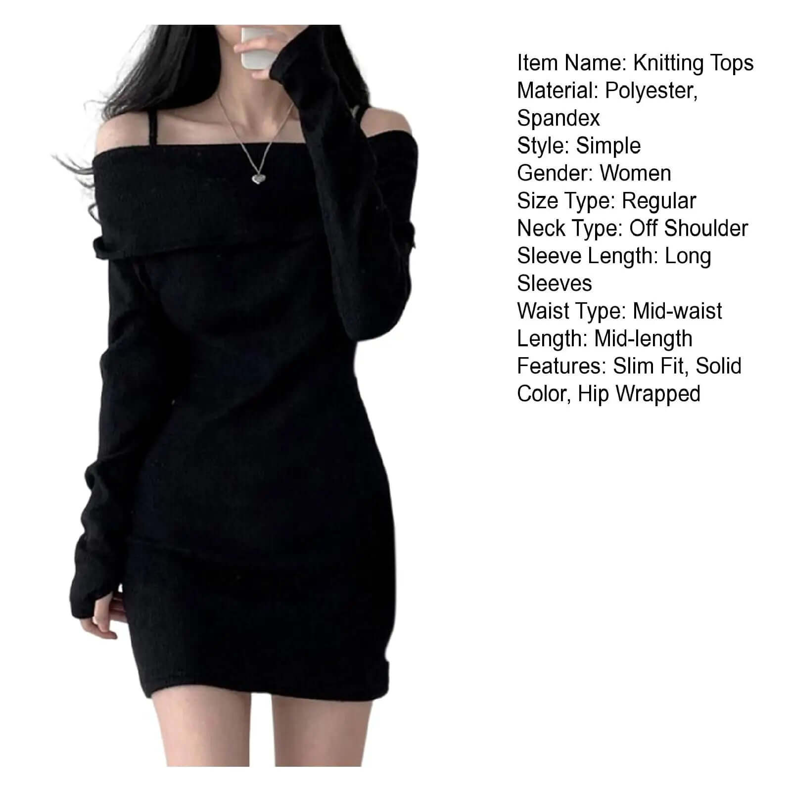 Women’s Cold Shoulder Sweater Dress