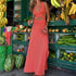 V-Neck Off Waist Sexy Split Slim Dress