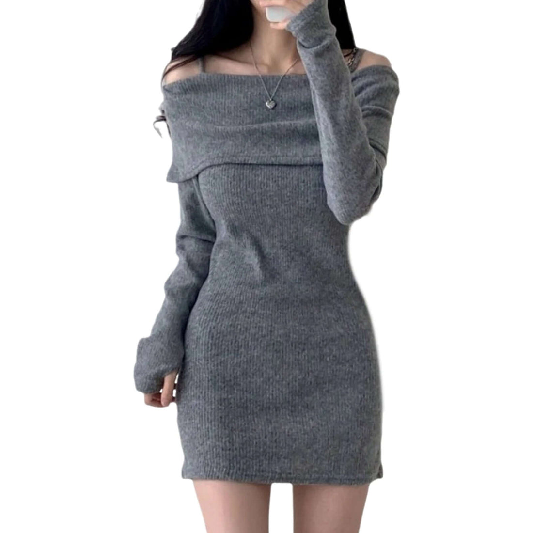 Women’s Cold Shoulder Sweater Dress